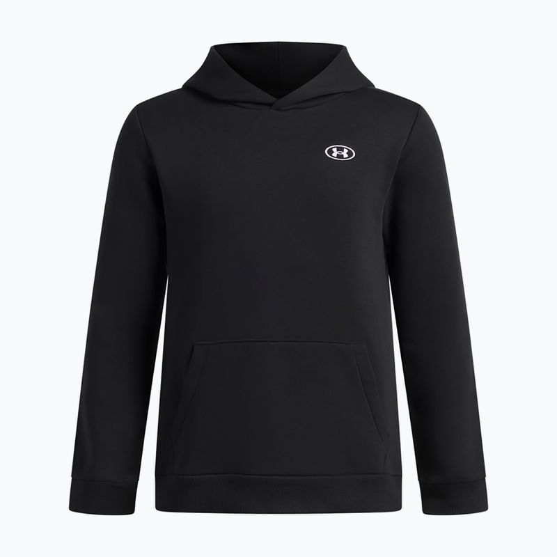 Felpa bambini Under Armour B Rival Fleece Hoodie ultimate black/white