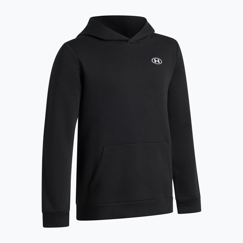 Felpa bambini Under Armour B Rival Fleece Hoodie ultimate black/white 3