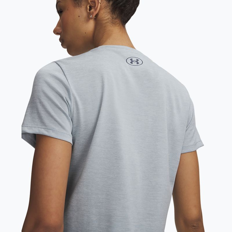 Maglia da allenamento donna Under Armour Tech Twist blue fog/downpour gray 3