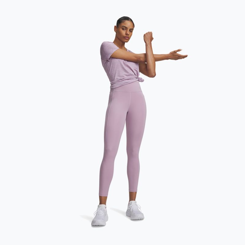 Leggings da corsa da donna Under Armour Velociti Ankle Tights mauve pink/reflective 2