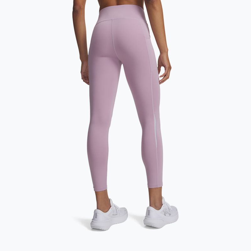 Leggings da corsa da donna Under Armour Velociti Ankle Tights mauve pink/reflective 3