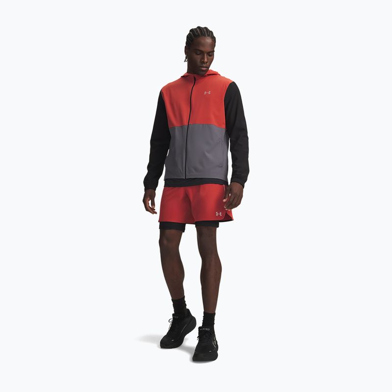 Pantaloncini da corsa da uomo Under Armour Velociti Pro 2IN1 Shorts heritage red/reflective 2