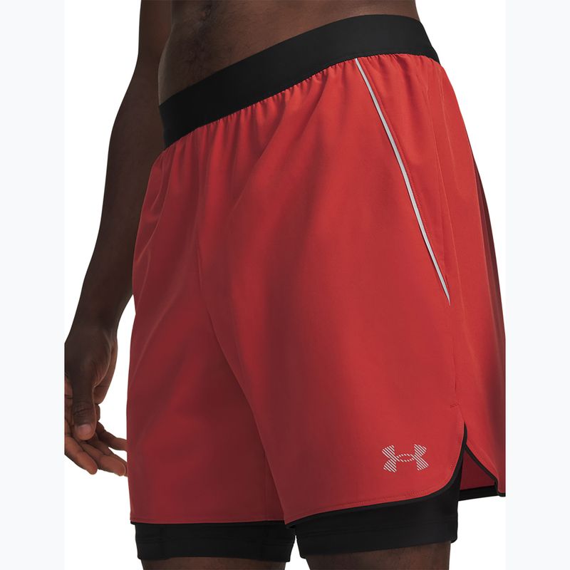 Pantaloncini da corsa da uomo Under Armour Velociti Pro 2IN1 Shorts heritage red/reflective 4