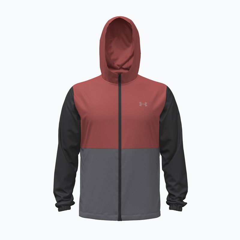 Giacca da corsa da uomo Under Armour Velociti Hooded Jacket ultimate black/heritage red/reflective