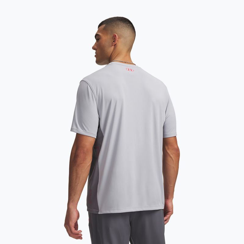 Maglia training da uomo Under Armour Tech Utility SS mod gray/racer red 2
