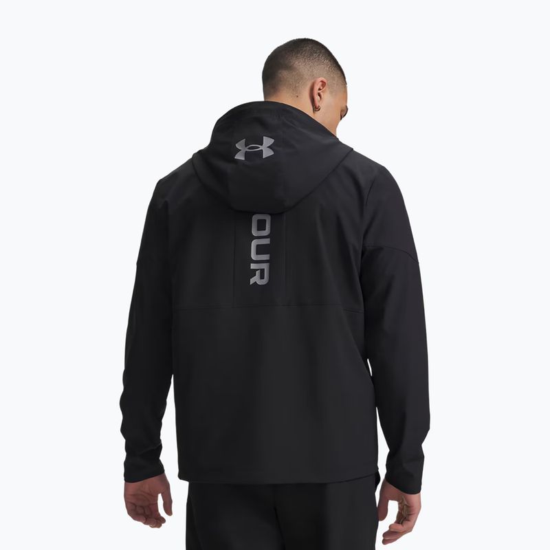 Giacca da allenamento uomo Under Armour Tech Utility Woven Jacket black/black/steel 2