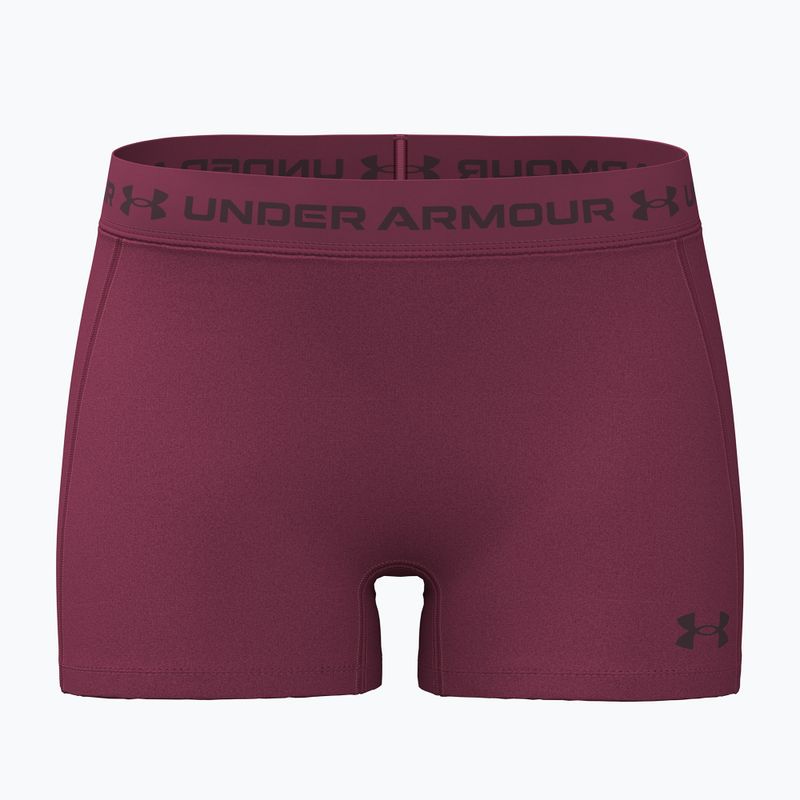 Pantaloncini da allenamento da donna Under Armour HeatGear Shorty claret/ox blood