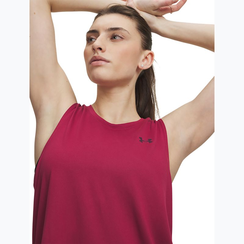 Maglia da allenamento donna Under Armour Tech Tank Solid claret/ox blood 3