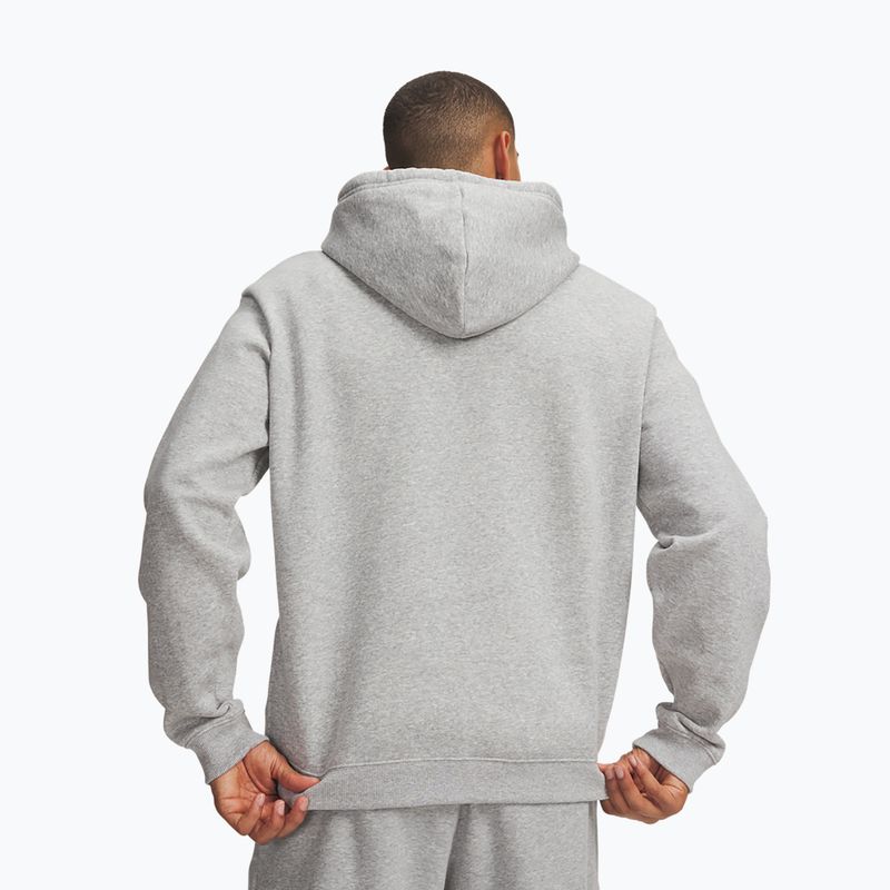 Felpa da uomo Under Armour Rival Fleece Hoodie mod gray light heather/white 2
