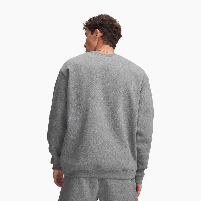 Felpa da uomo Under Armour Rival Fleece Crew castlerock light heather/white 2