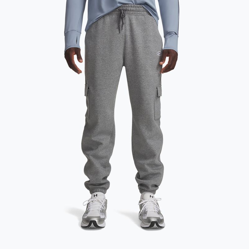 Pantaloni da uomo Under Armour Rival Fleece Cargo castlerock light heather/white