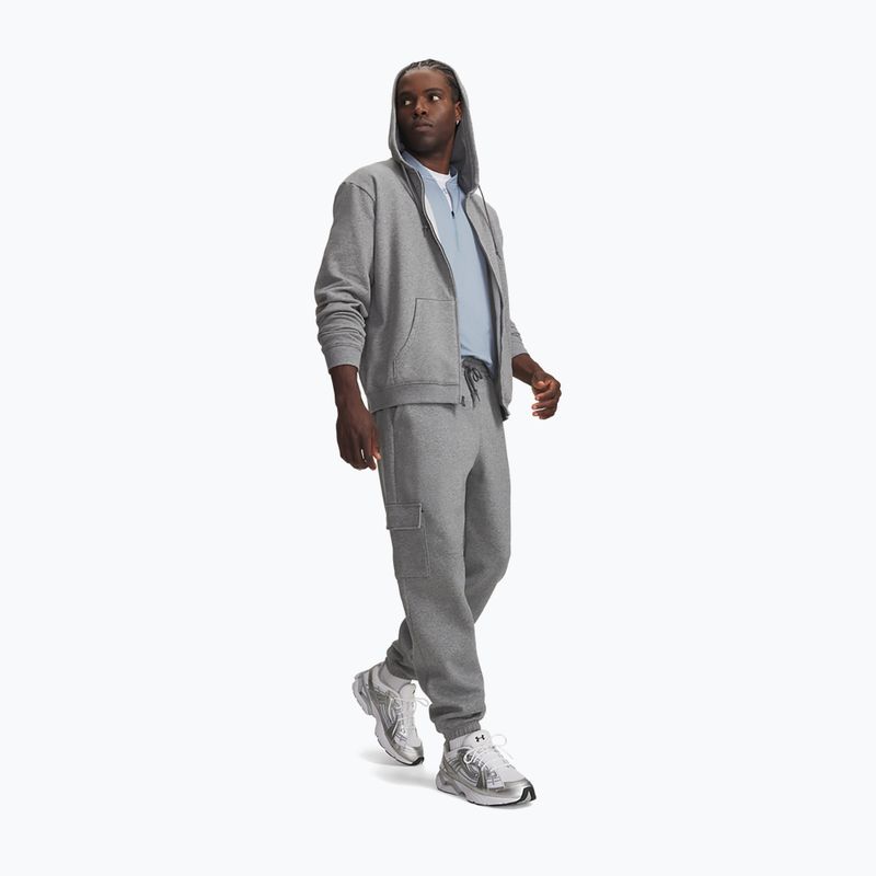 Pantaloni da uomo Under Armour Rival Fleece Cargo castlerock light heather/white 2