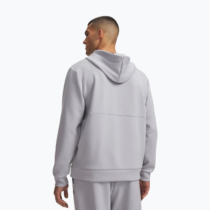 Felpa da uomo Under Armour Flex Fleece Hoodie mod gray/black 2