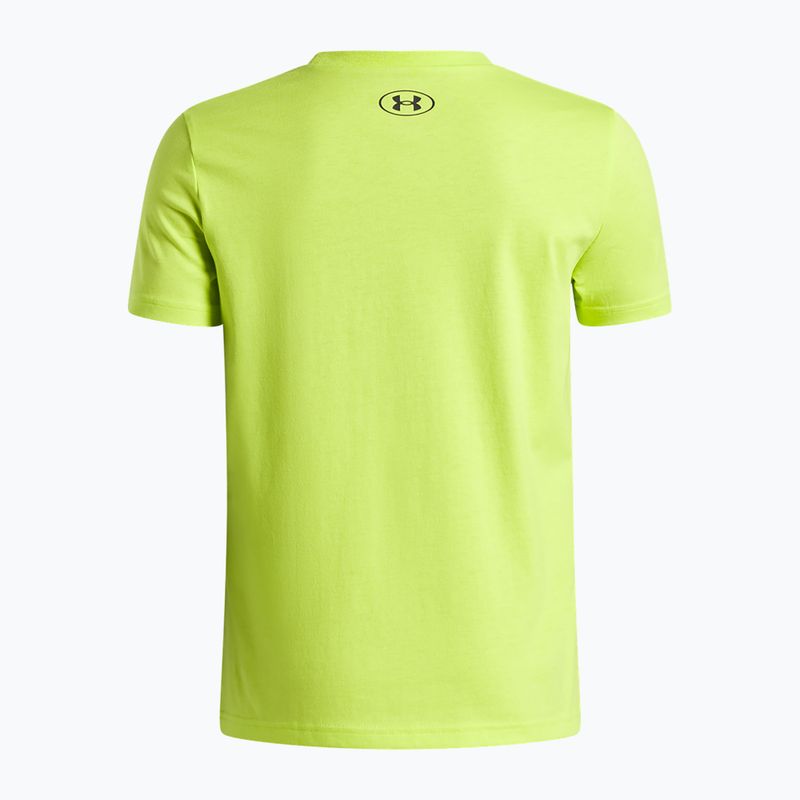 Maglietta per bambini Under Armour Sportstyle Left Chest green citrine/black 2