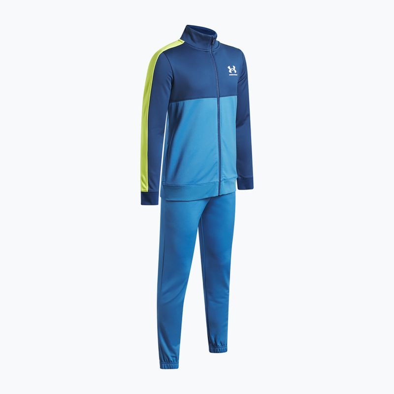 Tuta per bambini Under Armour Rival Cb Knit Track Suit aegean blue/blackout navy/white 3