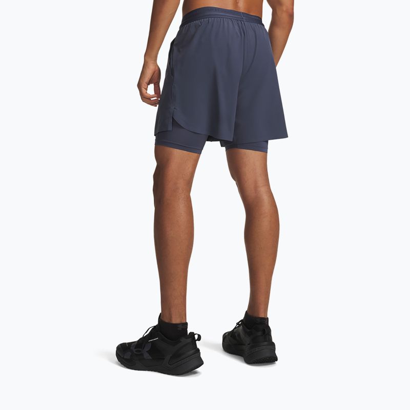 Pantaloncini da allenamento uomo Under Armour Vanish Elite 2IN1 Shorts downpour gray/downpour gray 3