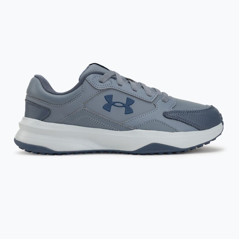 Scarpe da allenamento uomo Under Armour Edge Leather gravel/blue fog/blackout navy 2