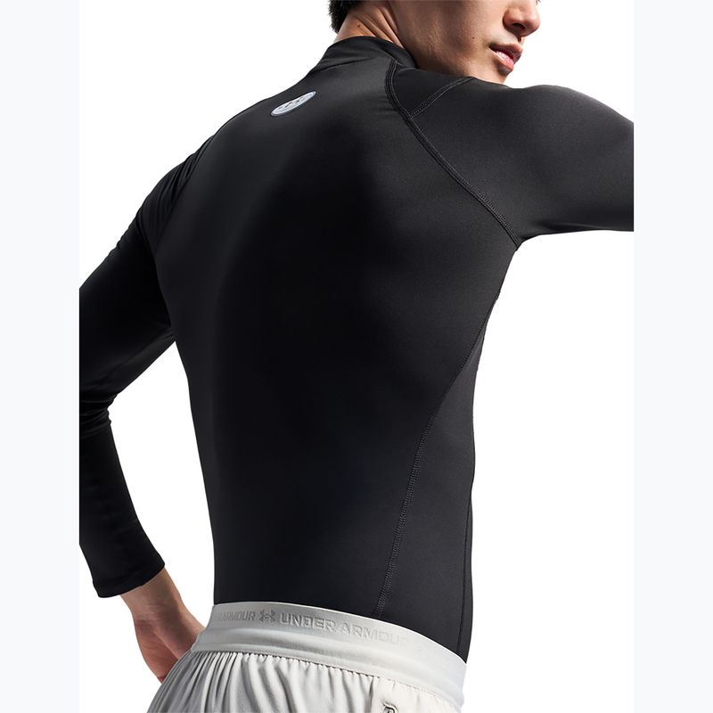 Longsleeve da allenamento da uomo Under Armour Coldgear Elite Comp Mock ultimate black/ultimate black/reflective 3