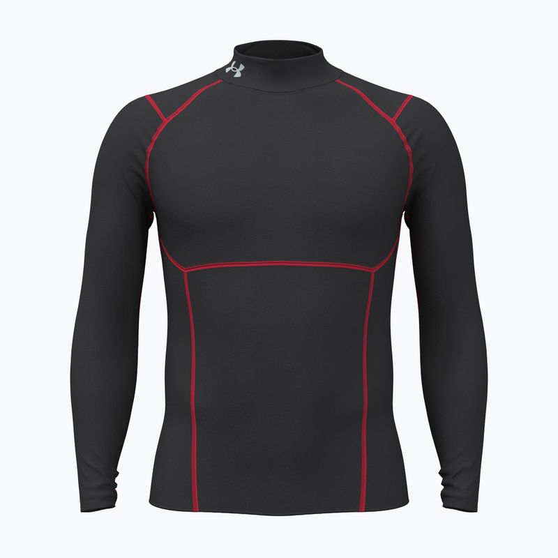 Longsleeve da allenamento da uomo Under Armour Coldgear Elite Comp Mock ultimate black/red/reflective