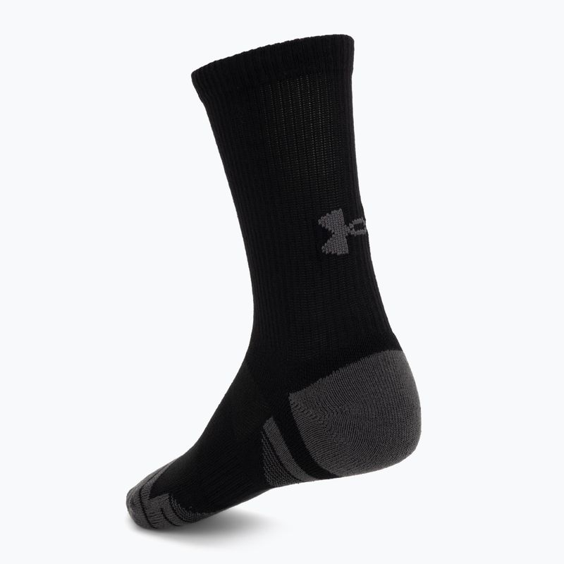 Calze Under Armour Perf Tech Crew 3 pack ultimate black/ultimate black/jet gray 2