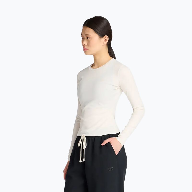 New Balance Micro-Rib Longsleeve donna bianco 3
