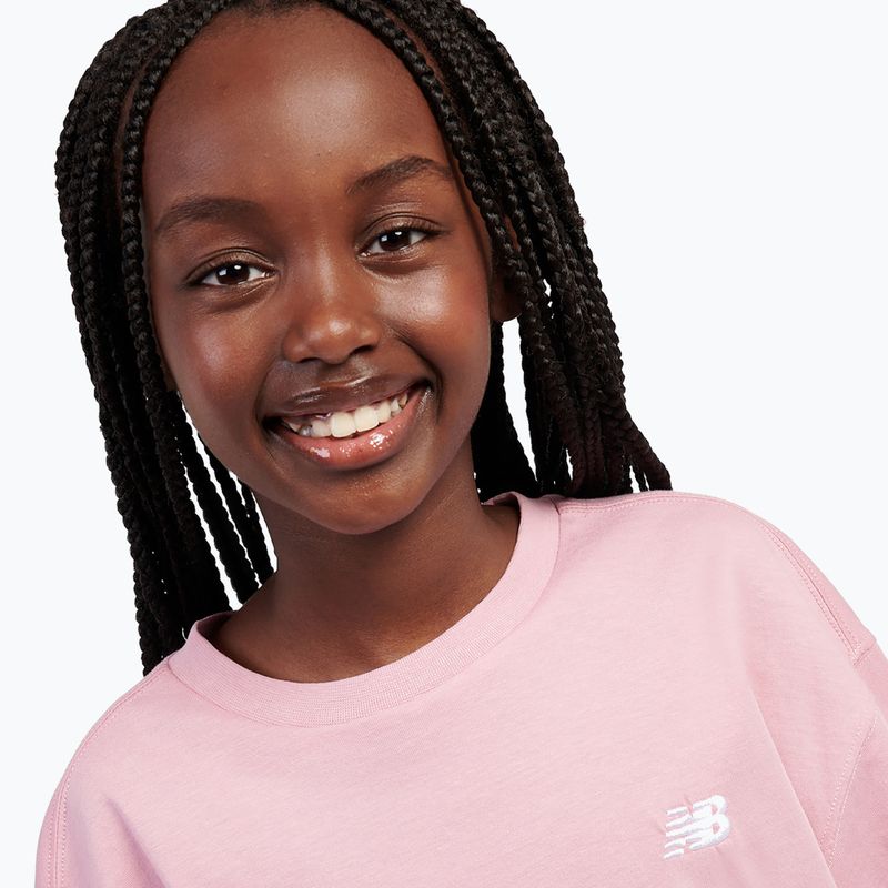 Maglietta per bambini New Balance Jersey Small Logo Tee pink taffy 5