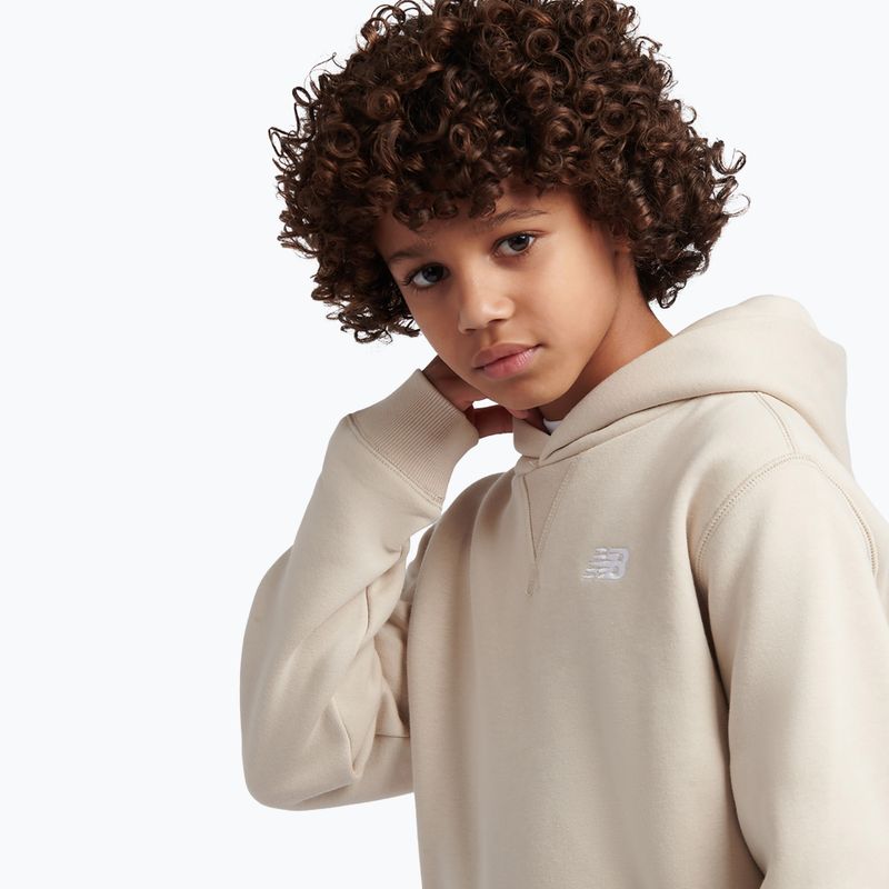 Felpa per bambini New Balance French Terry Small Logo Hoodie timberwolf 4