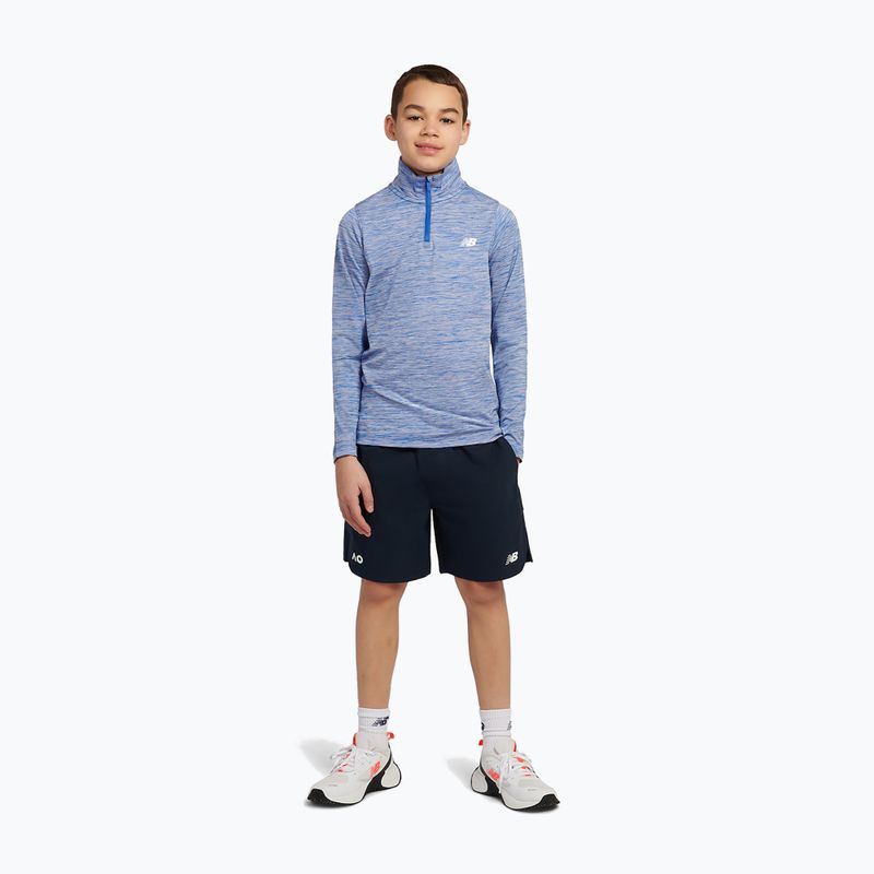 Felpa per bambini New Balance Athletics Quarter Zip Funnel blue gemstone 2