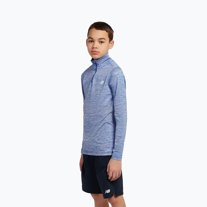 Felpa per bambini New Balance Athletics Quarter Zip Funnel blue gemstone 4