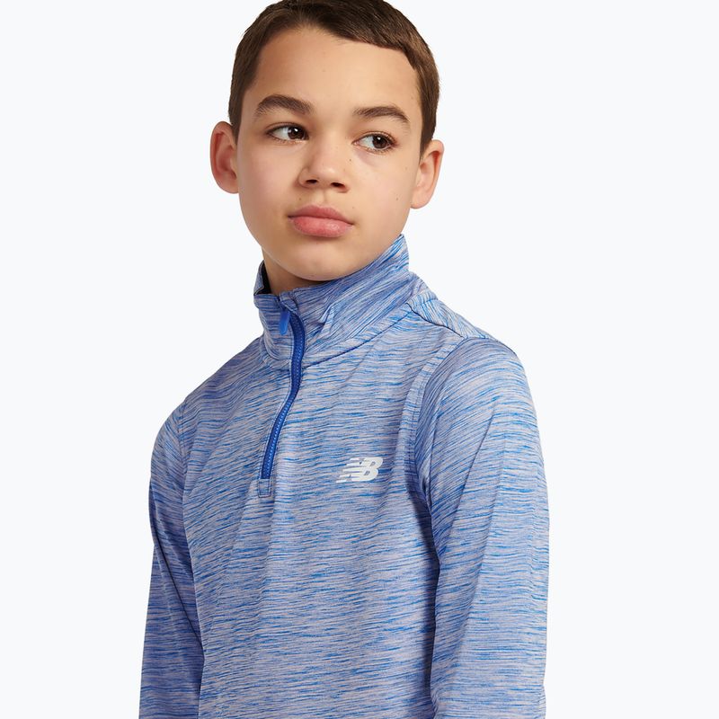 Felpa per bambini New Balance Athletics Quarter Zip Funnel blue gemstone 5