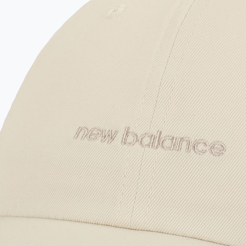 Cappellino con visiera da donna New Balance 6 Panel Linear Logo linen lin 3
