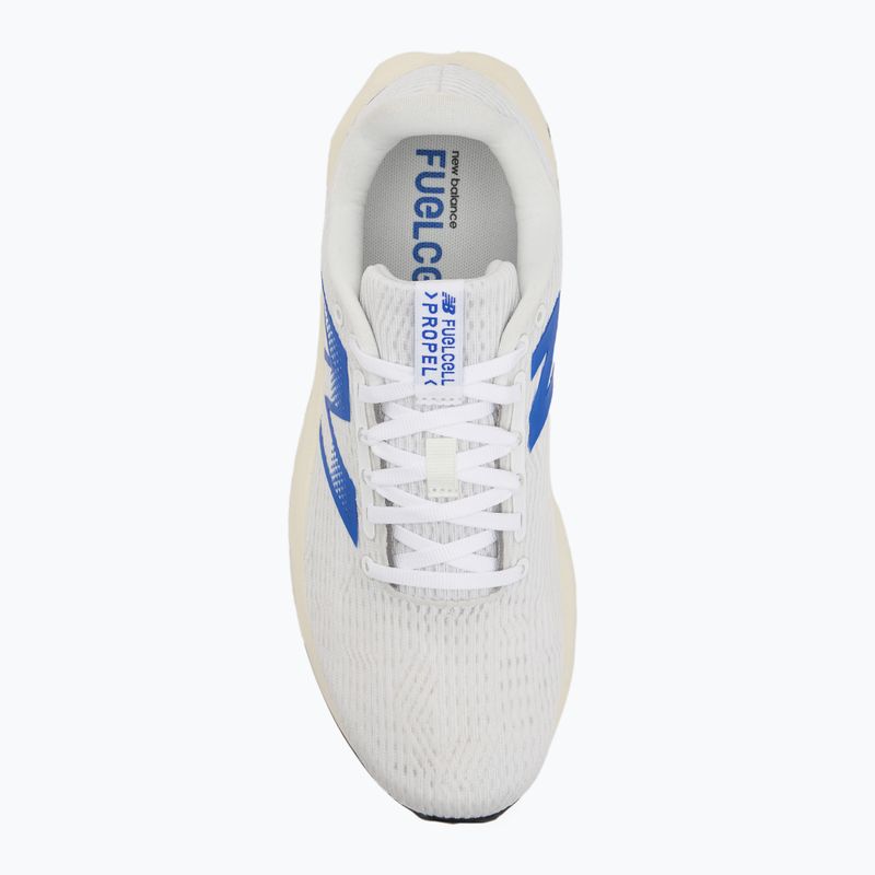 Scarpe da corsa da uomo New Balance FuelCell Propel v5 bianche 5