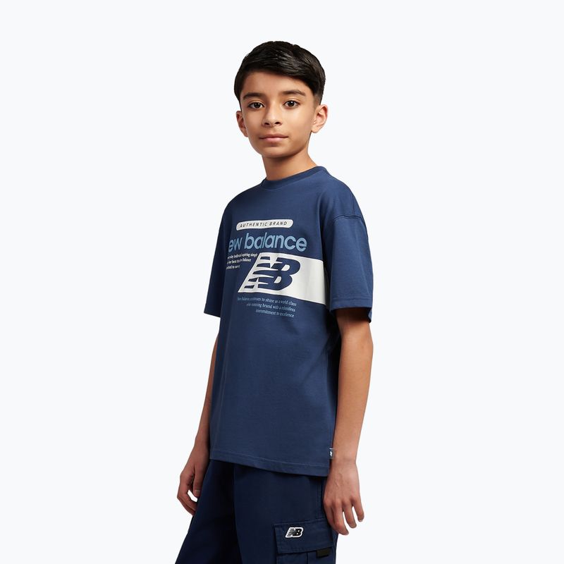 Maglietta per bambini New Balance Authentic Brand Players Graphic Tee nb navy 4