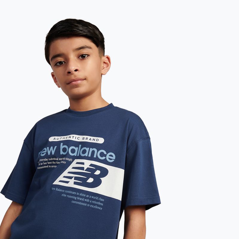 Maglietta per bambini New Balance Authentic Brand Players Graphic Tee nb navy 5