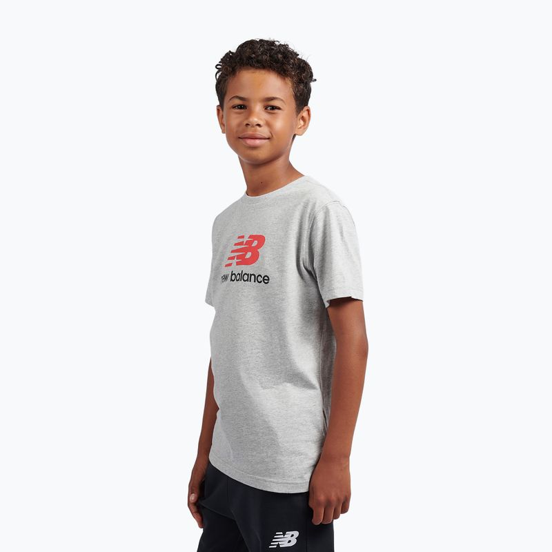 Maglietta per bambini New Balance Jersey Stacked Logo Tee athletic grey heather 4