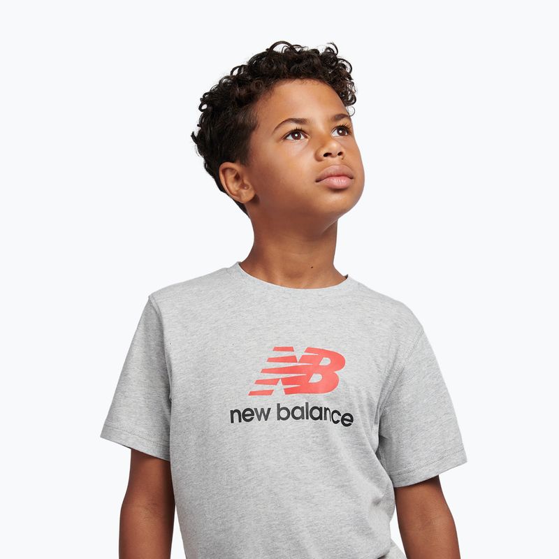 Maglietta per bambini New Balance Jersey Stacked Logo Tee athletic grey heather 5