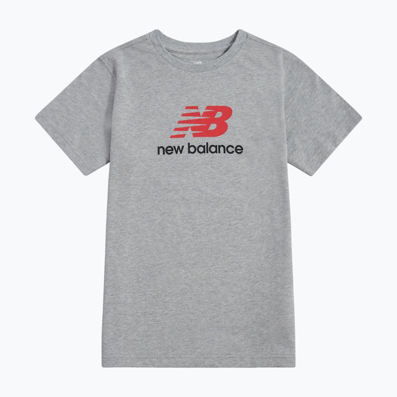 Maglietta per bambini New Balance Jersey Stacked Logo Tee athletic grey heather 6