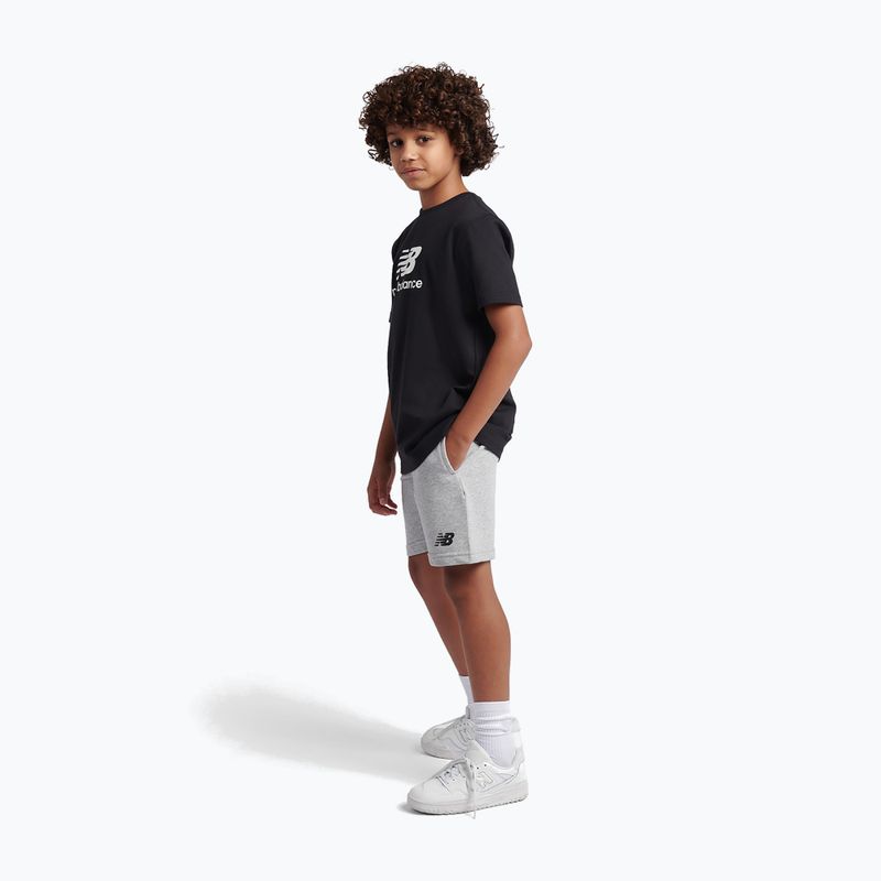 Set bambino New Balance Stacked Logo Tee & FT Short nb caviar 3