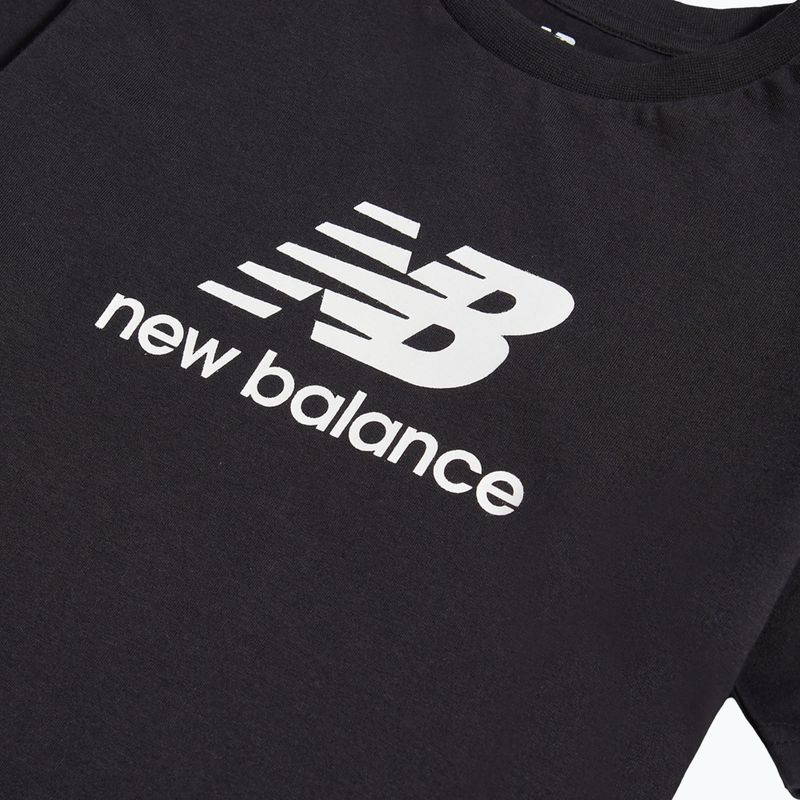 Set bambino New Balance Stacked Logo Tee & FT Short nb caviar 11