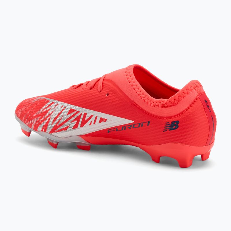 Scarpe da calcio per bambini New Balance Furon Team V8 Jr FG rosso 3