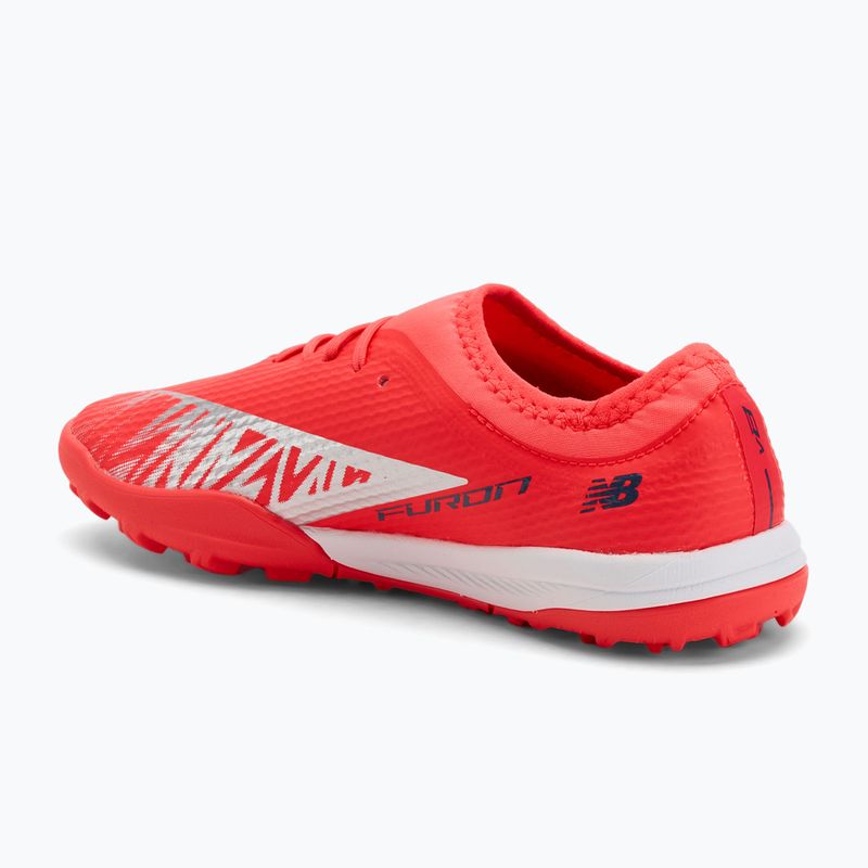 Scarpe da calcio per bambini New Balance Furon Team V8 Jr TF rosso 3