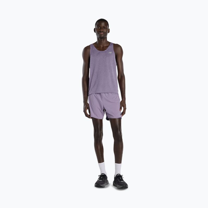 Maglietta da uomo New Balance Singlet Athletics candied violet heather 2