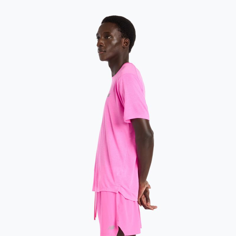 Maglietta da uomo New Balance Athletics Run pink heat heather 4