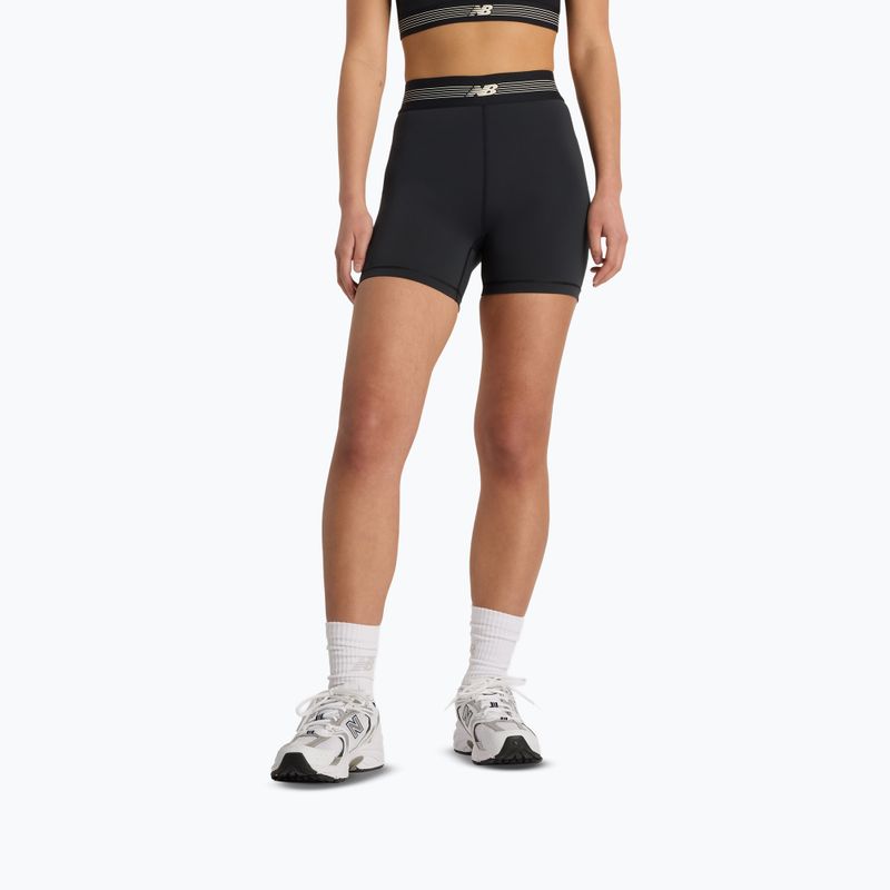 Pantaloncini da donna New Balance AC Fitted 5" black/white