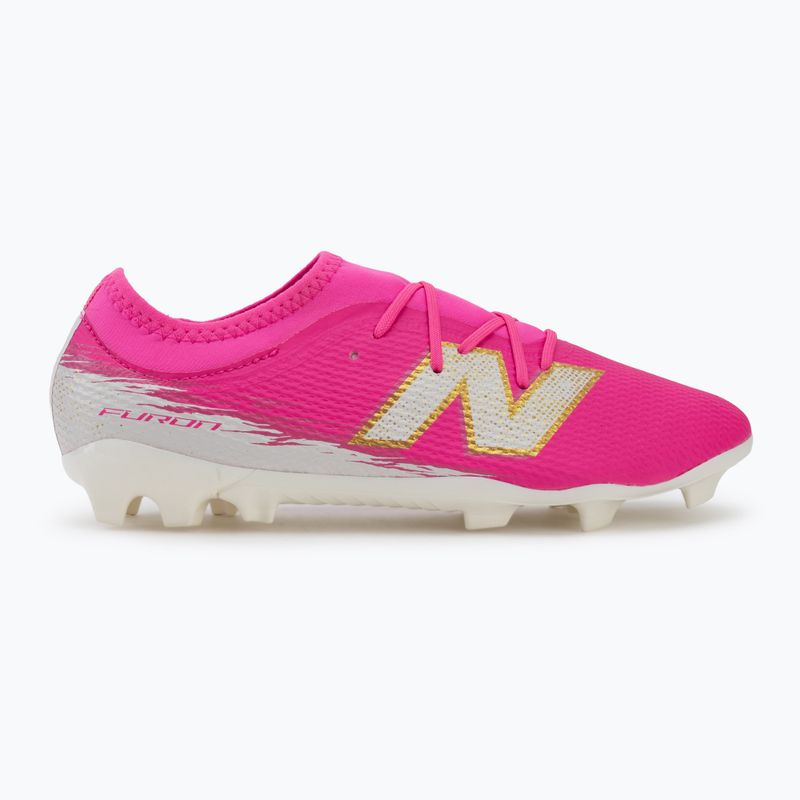 Scarpe da calcio per bambini New Balance Furon Team V8 FG pink heat/sea salt/gold metallic 2