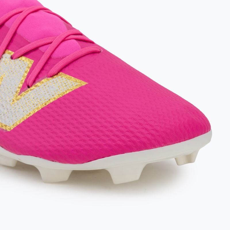 Scarpe da calcio per bambini New Balance Furon Team V8 FG pink heat/sea salt/gold metallic 7