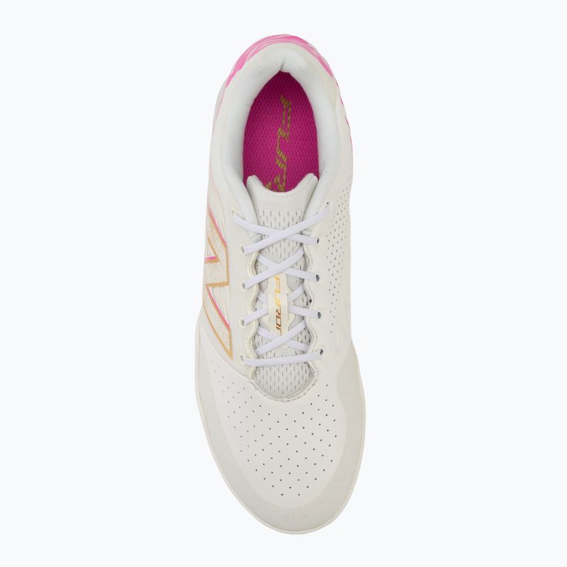 Scarpe da calcio New Balance Furon Pro V8 IN pink heat/sea salt/gold metallic 5