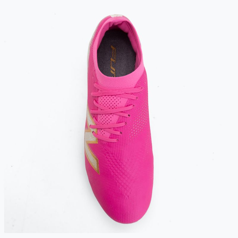 Scarpe da calcio New Balance Furon Elite V8 SG pink heat/sea salt/gold metallic 5