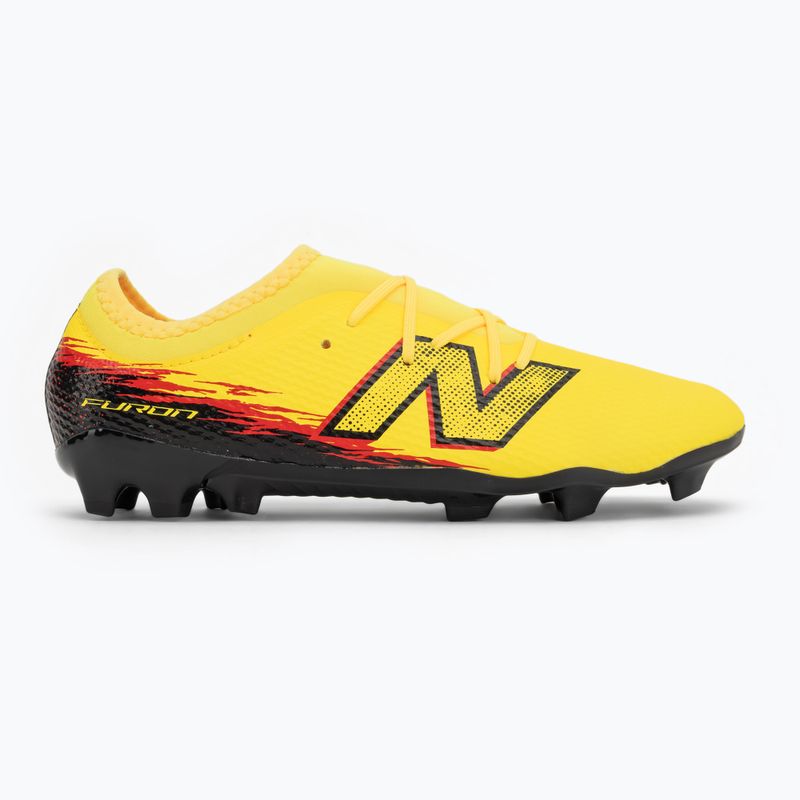 Scarpe da calcio per bambini New Balance Furon Team V8 FG punch yellow/black 100/fire cracker 2