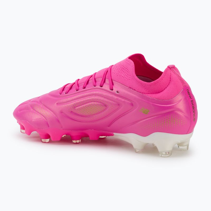 Scarpe da calcio New Balance Tekela Team Low V5 FG pink heat/metallic gold/pink satin 3